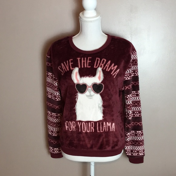 Cold Crush DRAMA LLAMA Soft Cozy Graphic Sweater - Picture 14 of 14
